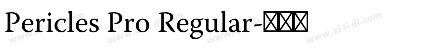 Pericles Pro Regular字体转换